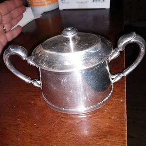 Christofle silver plate sugar bowl.